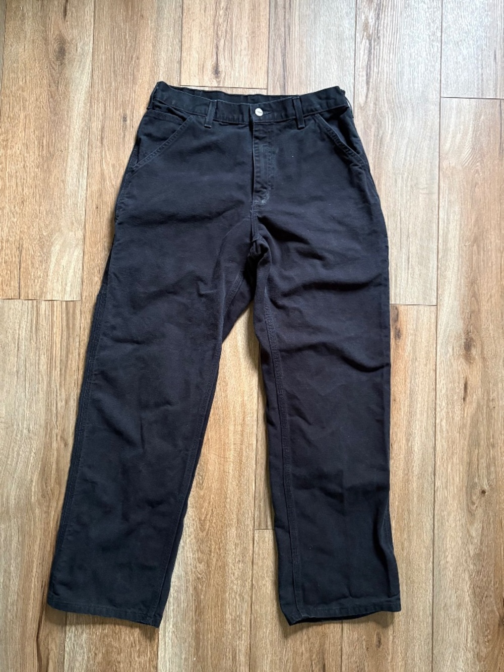 CARHARTT B11BLK Loose Fit Duck Canvas Carpenter Pants Black Men’s Size 32 x 32